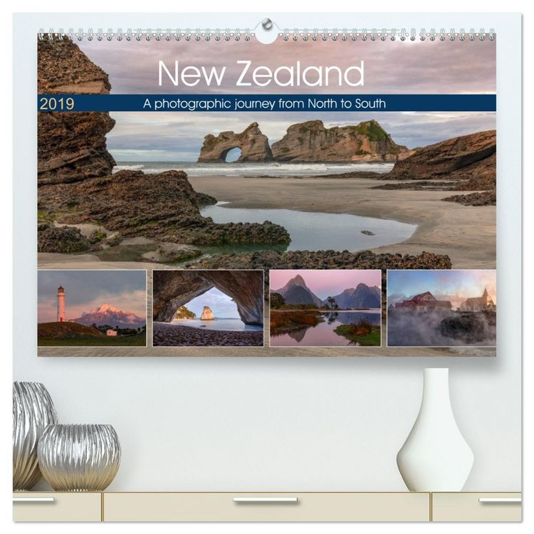 Produktbild: New Zealand, a photographic journey from North to South (High Quality Premium Wall Calendar 2026 DIN A2 landscape),CALVENDO 12 Month Wall Calendar