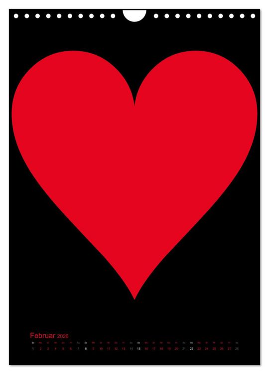 Produktbild: Foto- und Bastelkalender &bdquo;LIEBE&ldquo; in der Farbe Schwarz (Wandkalender 2026 DIN A4 hoch), CALVENDO Monatskalender