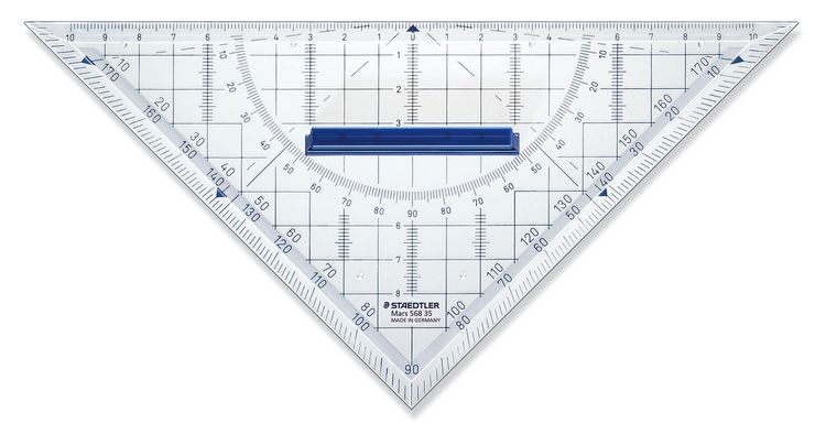 Produktbild: STAEDTLER Geometriedreieck Mars 568 L&auml;nge 22 cm mit abnehmbarem Griff