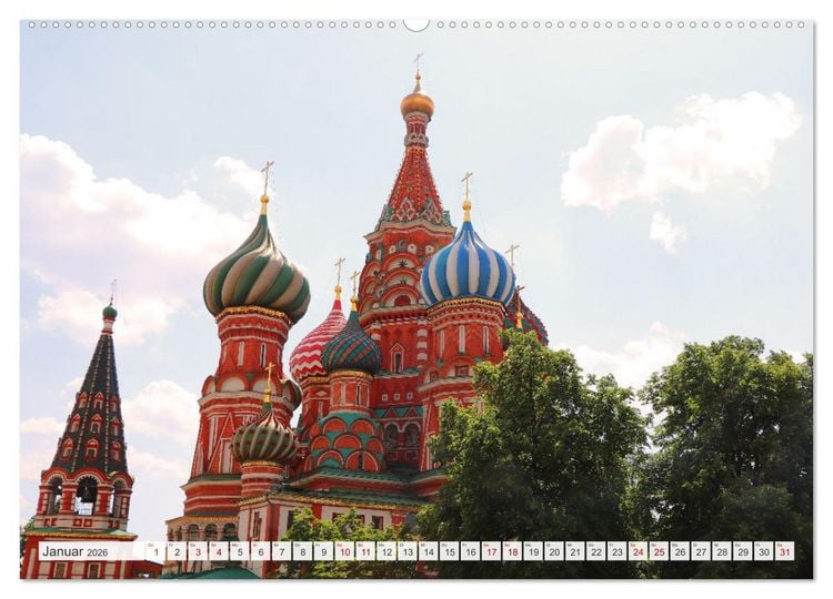 Produktbild: Russland - Auf dem Wasser von Moskau nach St. Petersburg (Wandkalender 2026 DIN A2 quer), CALVENDO Monatskalender