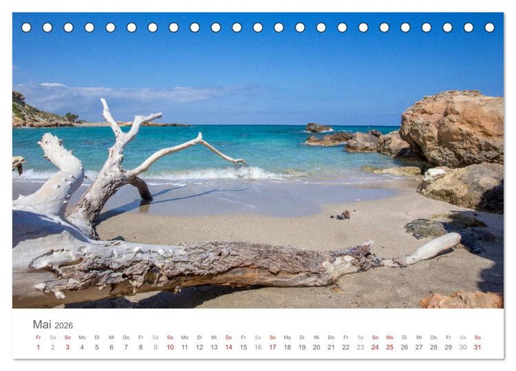 Produktbild: Kreta - Naturlandschaften (Tischkalender 2026 DIN A5 quer), CALVENDO Monatskalender