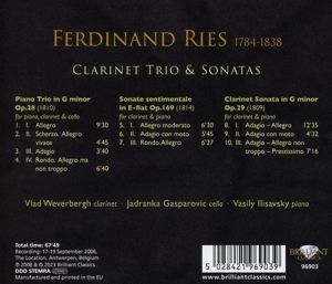 Produktbild: Ries:Clarinet Trio & Sonatas