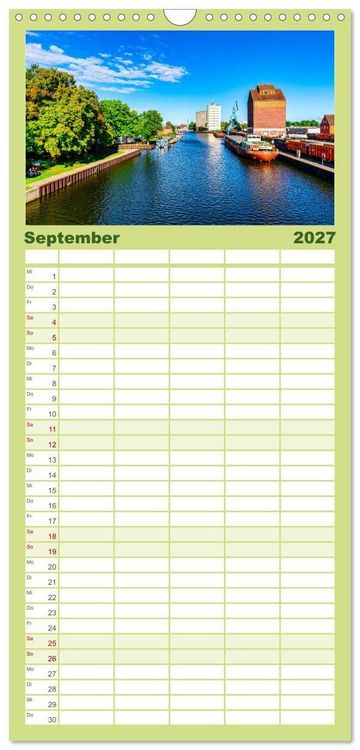 Produktbild: Familienplaner 2027 - Anklam und Umgebung mit 5 Spalten (Wandkalender, 21 x 45 cm) CALVENDO