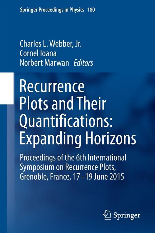 Produktbild: Recurrence Plots and Their Quantifications: Expanding Horizons