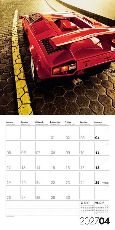 Produktbild: Die Farbe Rot Kalender 2027 - 30x30 - Art12