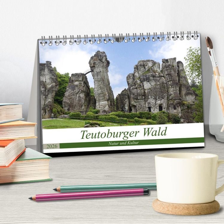 Produktbild: Teutoburger Wald - Natur und Kultur (Tischkalender 2026 DIN A5 quer), CALVENDO Monatskalender