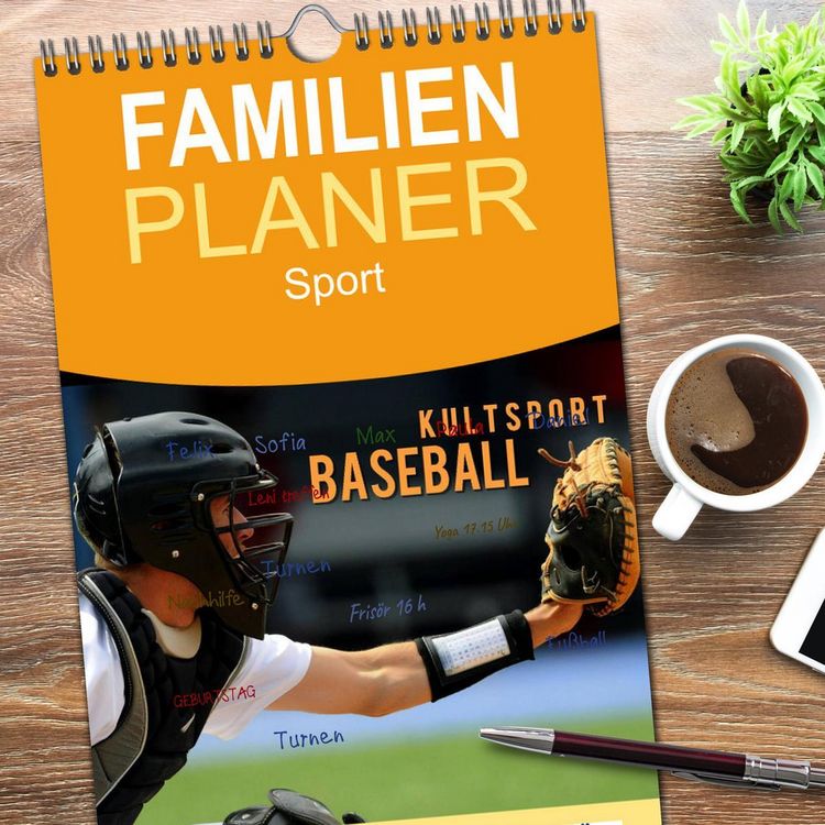 Produktbild: Familienplaner 2026 - Kultsport Baseball mit 5 Spalten (Wandkalender, 21 x 45 cm) CALVENDO
