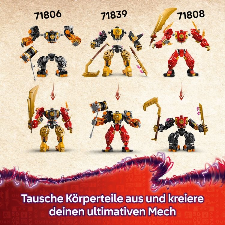 Produktbild: LEGO NINJAGO Arins Spinjitzumech - Spielset mit 2 Minifiguren - 71839