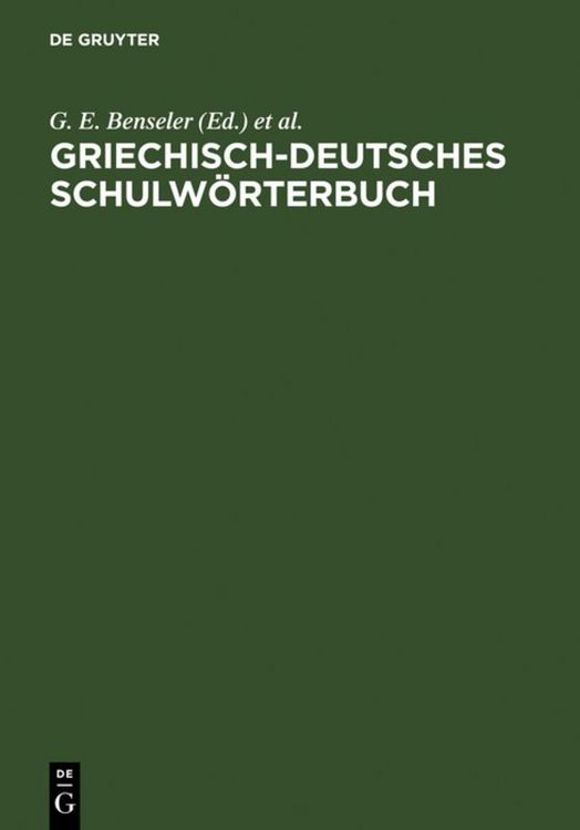 Produktbild: Griechisch-deutsches Schulw&ouml;rterbuch