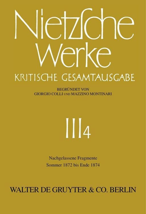 Produktbild: Nachgelassene Fragmente Sommer 1872 - Ende 1874