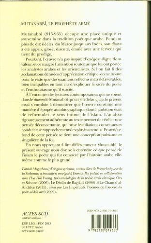 Produktbild: Mutanabb&icirc;, le proph&egrave;te arm&eacute; : essai
