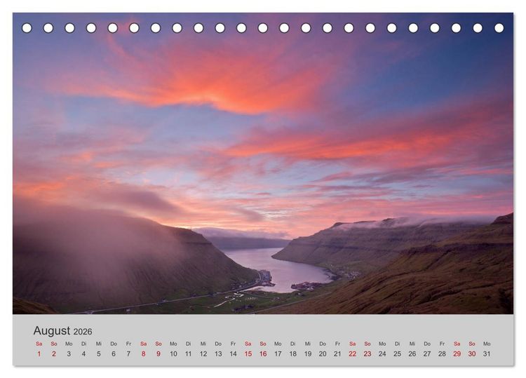 Produktbild: F&auml;r&ouml;er Inseln 2026 (Tischkalender 2026 DIN A5 quer), CALVENDO Monatskalender