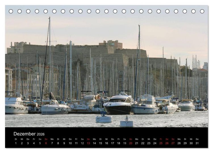 Produktbild: MARSEILLE - Die Hafenmetropole an der C&ocirc;te d'Azur (Tischkalender 2026 DIN A5 quer), CALVENDO Monatskalender