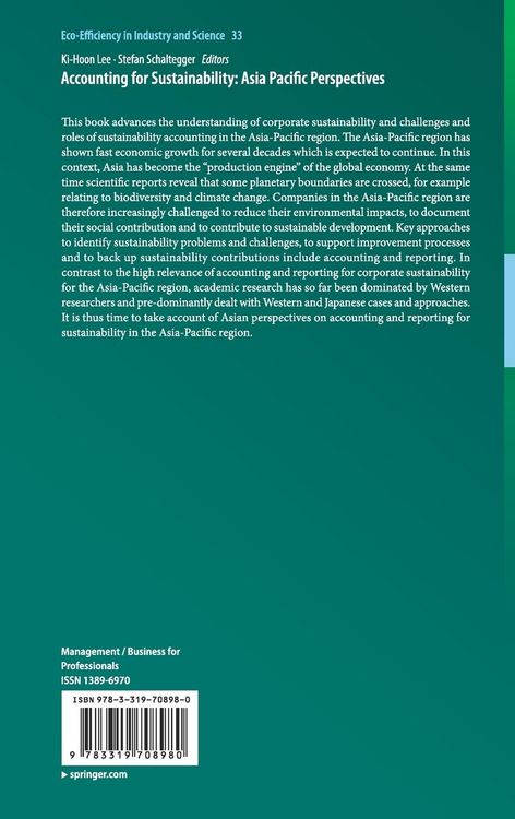 Produktbild: Accounting for Sustainability: Asia Pacific Perspectives