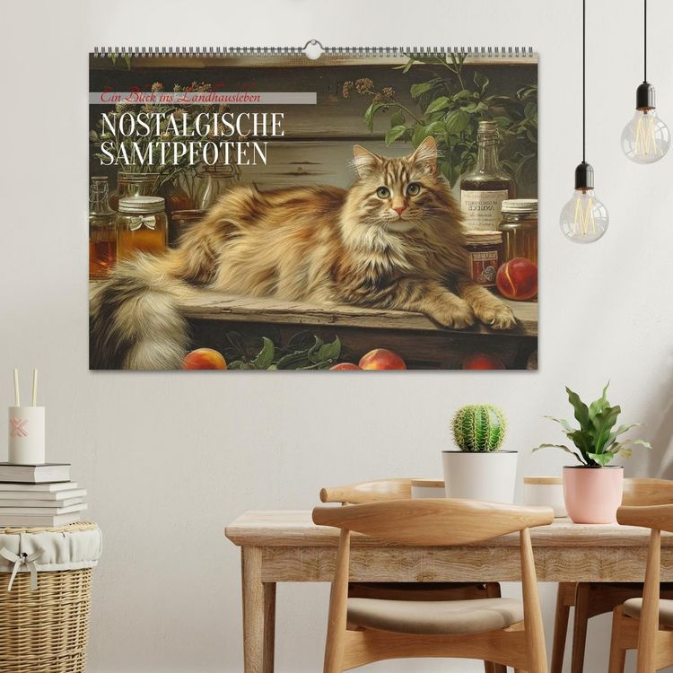 Produktbild: Nostalgische Samtpfoten (Wandkalender 2026 DIN A2 quer), CALVENDO Monatskalender