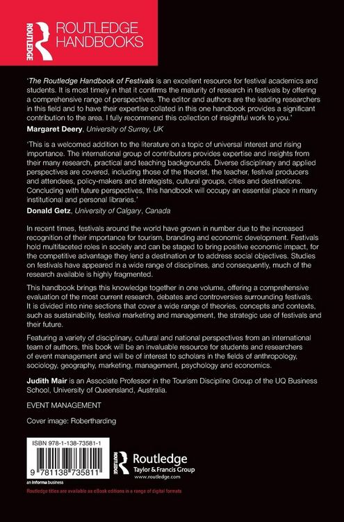 Produktbild: The Routledge Handbook of Festivals