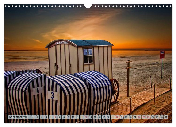 Produktbild: Strandvergn&uuml;gen - an Nordsee und Ostsee (Wandkalender 2026 DIN A3 quer), CALVENDO Monatskalender
