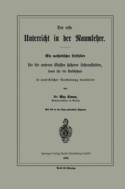 Produktbild: Der erste Unterricht in der Raumlehre