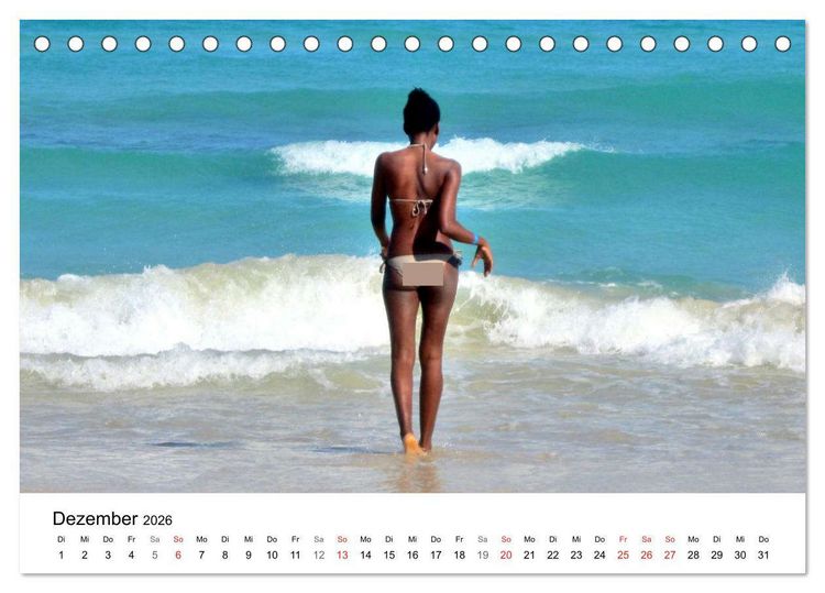 Produktbild: Meeres-Lust - Strandnixen in Kuba (Tischkalender 2026 DIN A5 quer), CALVENDO Monatskalender