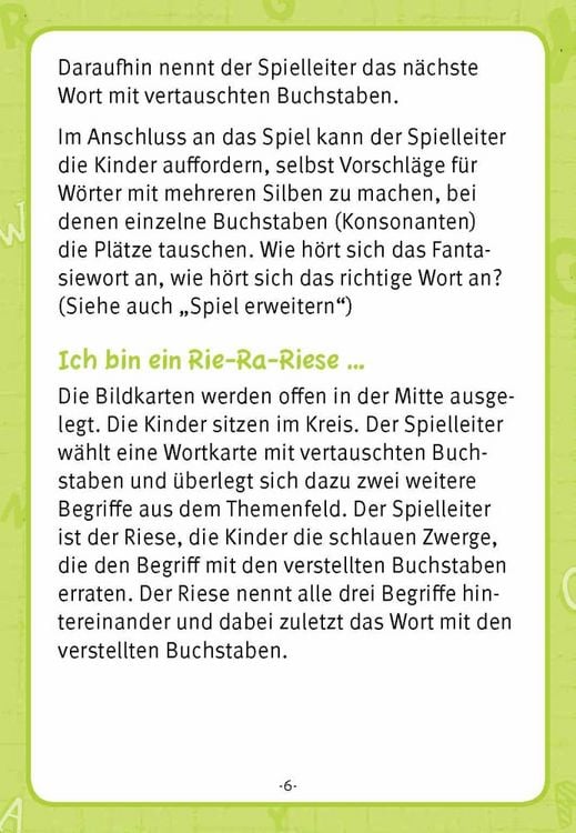 Produktbild: Laschwappen und Kiezematze. Vertauschte Buchstaben