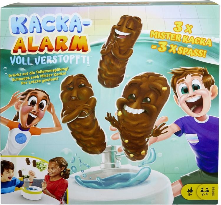 Produktbild: Mattel Games Kacka-Alarm! Voll Verstopft, Kinderspiel, Aktionsspiel