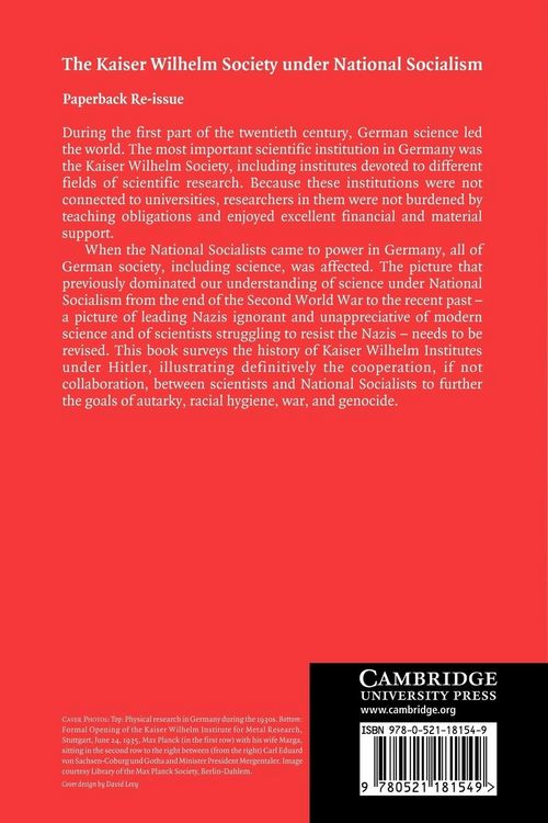 Produktbild: The Kaiser Wilhelm Society Under National Socialism