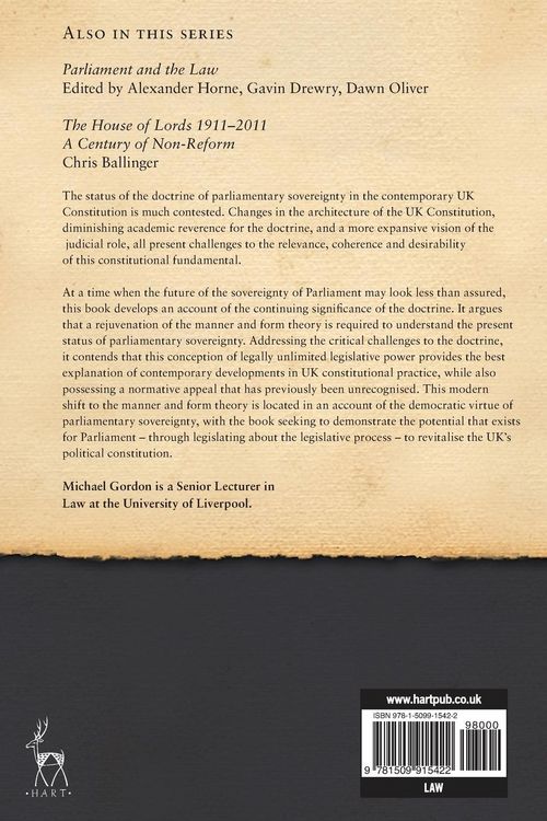 Produktbild: Parliamentary Sovereignty in the UK Constitution