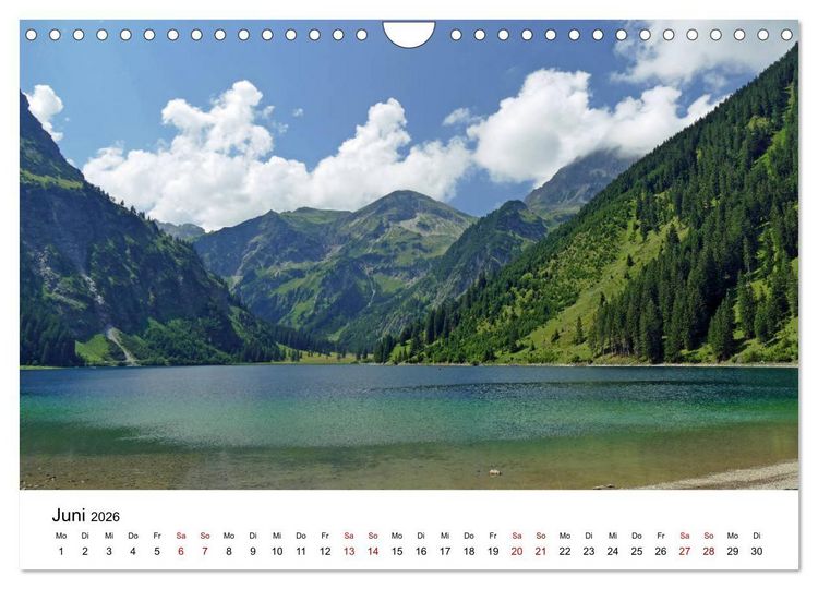 Produktbild: Wundersch&ouml;ne Landschaften in den Alpen (Wandkalender 2026 DIN A4 quer), CALVENDO Monatskalender