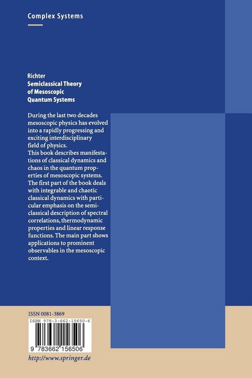 Produktbild: Semiclassical Theory of Mesoscopic Quantum Systems