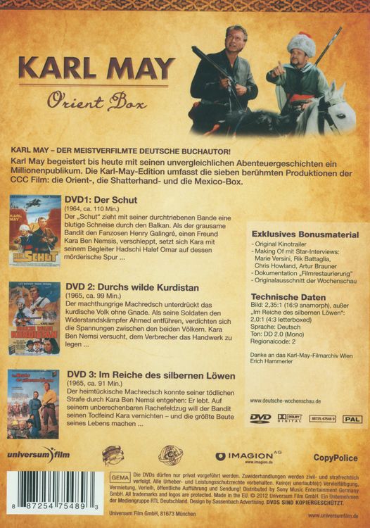 Produktbild: Karl May Orient Box [3 DVDs]