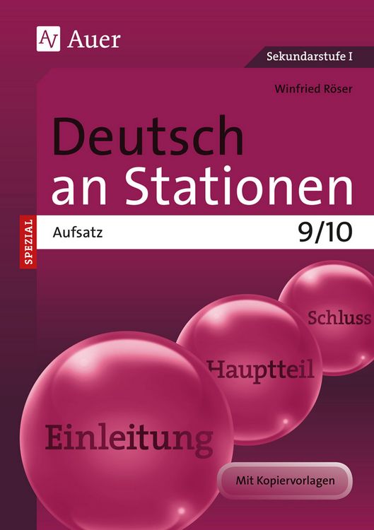 Produktbild: Deutsch an Stationen SPEZIAL Aufsatz 9-10