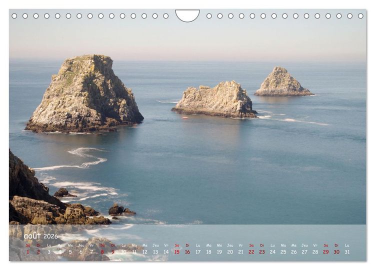 Produktbild: BRETAGNE La beaut&eacute; du Finist&egrave;re (Calendrier mural 2026 DIN A4 vertical), CALVENDO calendrier mensuel
