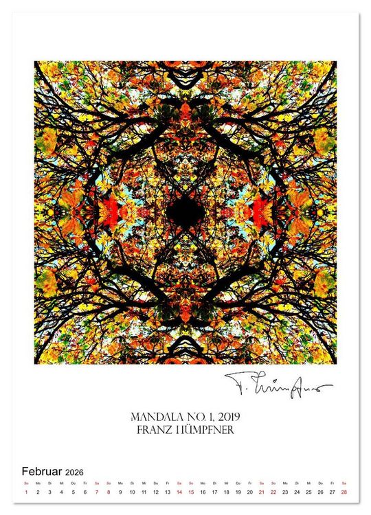 Produktbild: Mandala Artworks - Kunstkalender von Franz Huempfner (hochwertiger Premium Wandkalender 2026 DIN A2 hoch), Kunstdruck in Hochglanz