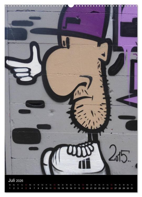 Produktbild: KA- GRAFFITI (hochwertiger Premium Wandkalender 2026 DIN A2 hoch), Kunstdruck in Hochglanz