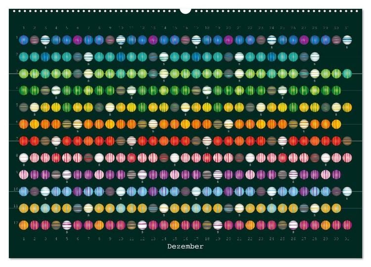 Produktbild: Perlenkalender (hochwertiger Premium Wandkalender 2027 DIN A2 quer), Kunstdruck in Hochglanz
