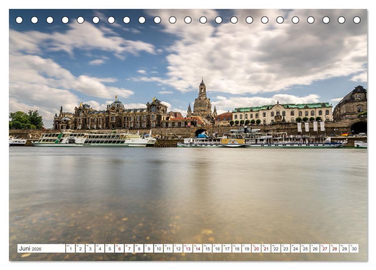Produktbild: Dresden und Elbsandsteingebirge (Tischkalender 2026 DIN A5 quer), CALVENDO Monatskalender