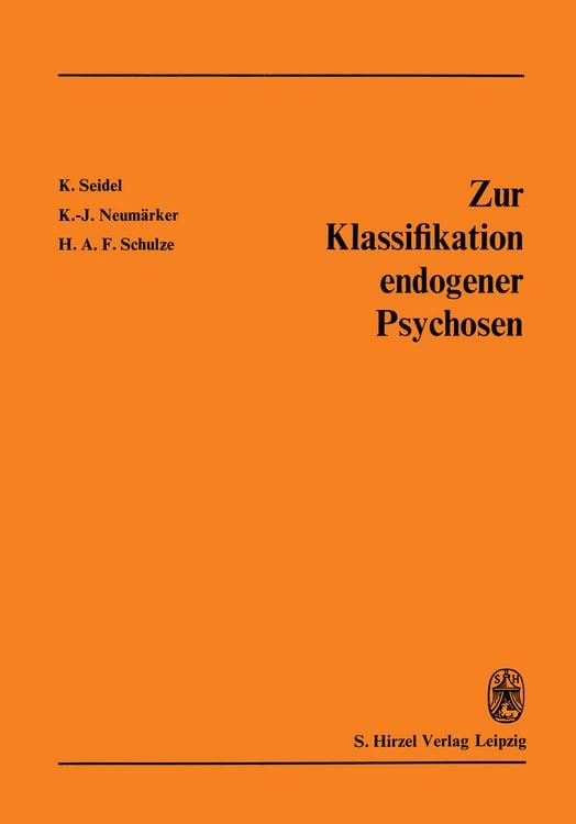 Produktbild: Zur Klassifikation endogener Psychosen