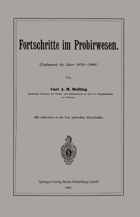 Produktbild: Fortschritte im Probirwesen