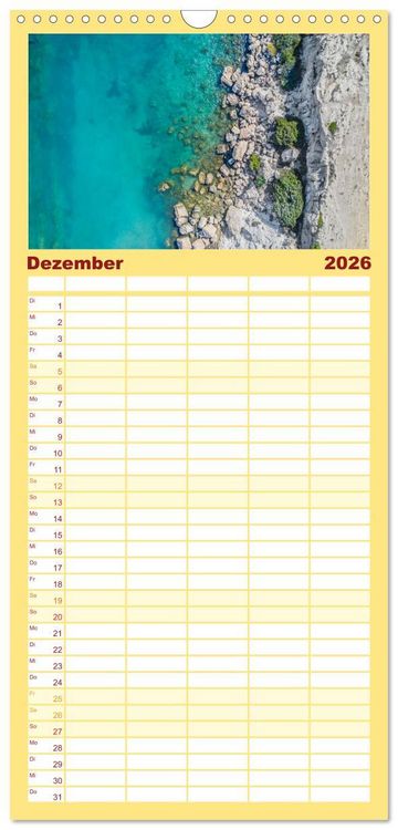 Produktbild: Familienplaner 2026 - Zypern - Eine bezaubernde Reise. mit 5 Spalten (Wandkalender, 21 x 45 cm) CALVENDO