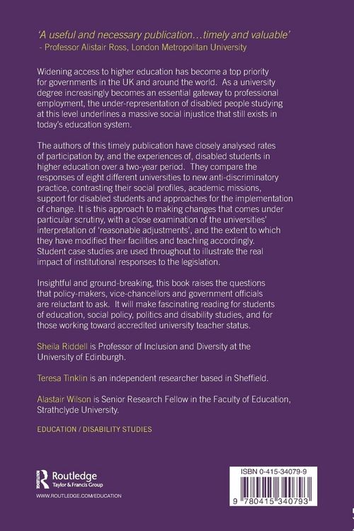 Produktbild: Disabled Students in Higher Education