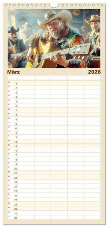 Produktbild: Familienplaner 2026 - Den Wilden Westen hautnah erfahren mit 5 Spalten (Wandkalender, 21 x 45 cm) CALVENDO