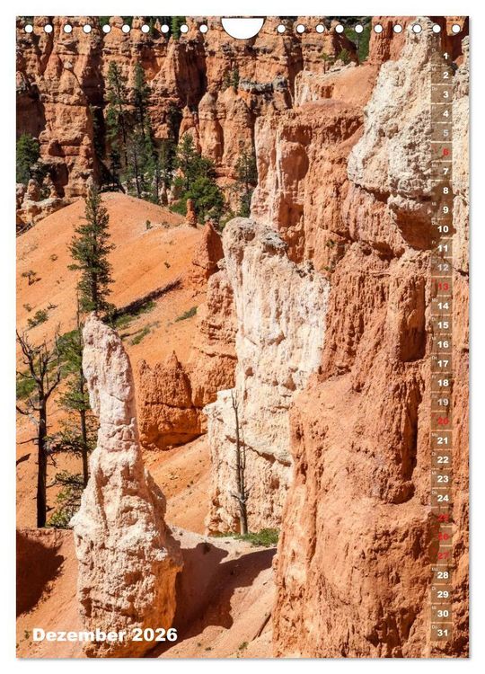 Produktbild: ARIZONA UND UTAH Rote Felsen (Wandkalender 2026 DIN A4 hoch), CALVENDO Monatskalender