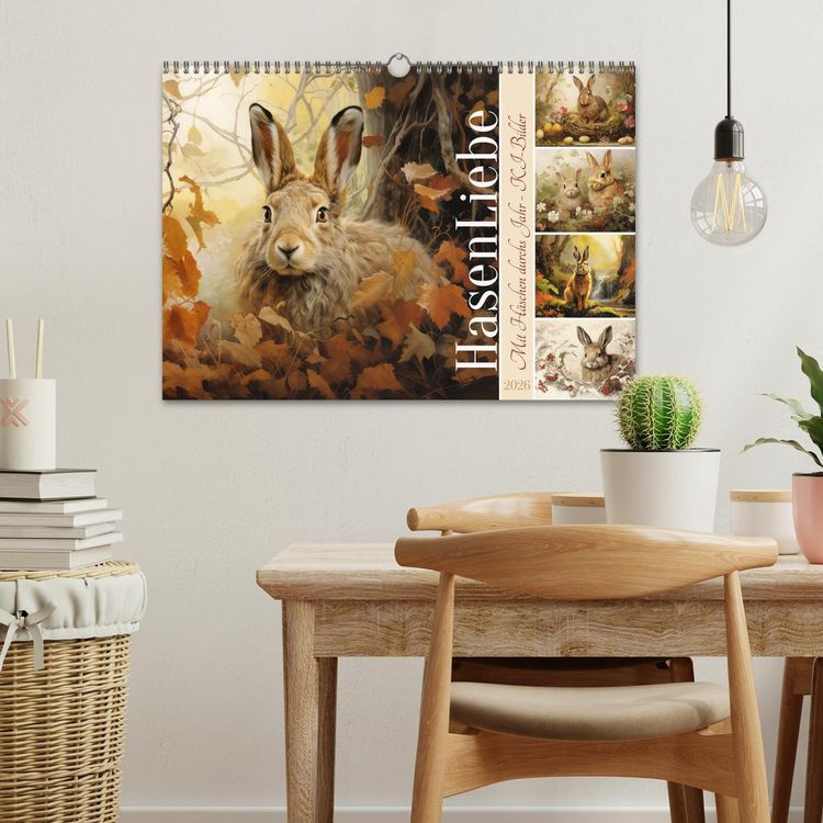 Produktbild: Hasenliebe (Wandkalender 2026 DIN A3 quer), CALVENDO Monatskalender