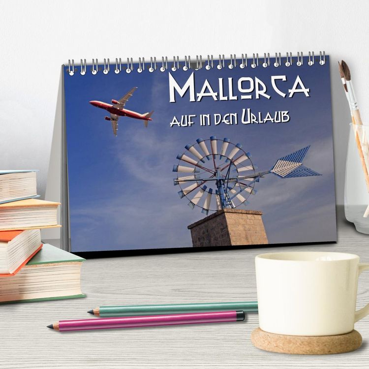 Produktbild: Mallorca - auf in den Urlaub (Tischkalender 2026 DIN A5 quer), CALVENDO Monatskalender