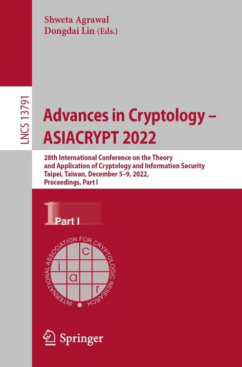 Produktbild: Advances in Cryptology - ASIACRYPT 2022