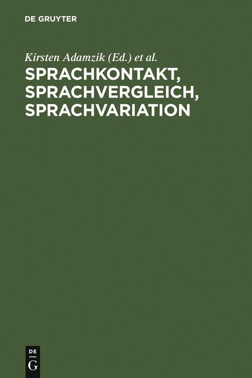 Produktbild: Sprachkontakt, Sprachvergleich, Sprachvariation