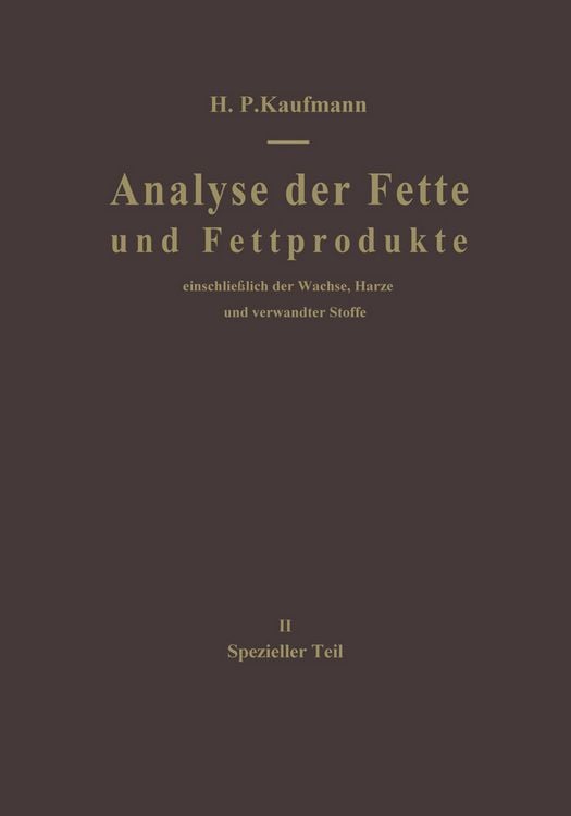 Produktbild: Analyse der Fette und Fettprodukte