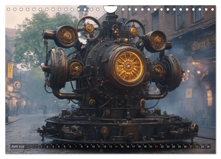 Produktbild: Steampunk Maschinen der Stra&szlig;e (Wandkalender 2026 DIN A4 quer), CALVENDO Monatskalender