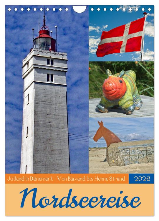 Produktbild: Nordseereise &ndash; J&uuml;tland in D&auml;nemark &ndash; Von Blavand bis Henne Strand (Wandkalender 2026 DIN A4 hoch), CALVENDO Monatskalender