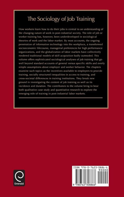 Produktbild: The Sociology of Job Training